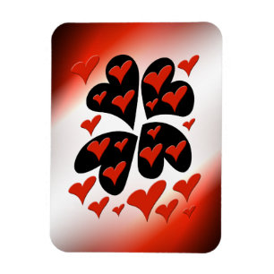 Red sobre el imán del corazón negro