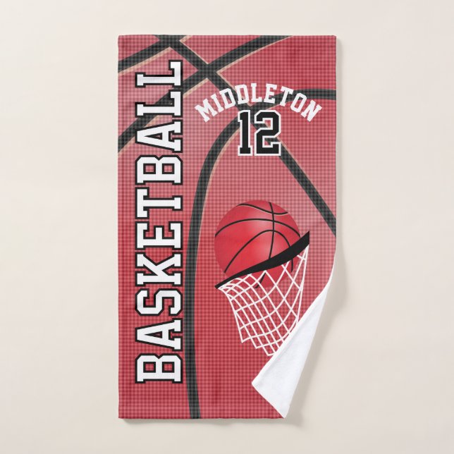 Red Sport 🏀 Basketball | DIY Textos (Toalla de mano)