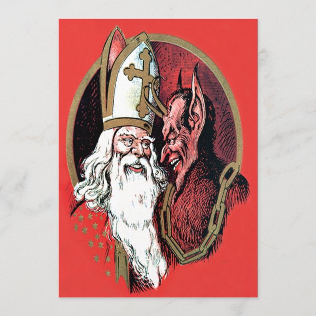 Red St Nicholas Krampus (Anverso)