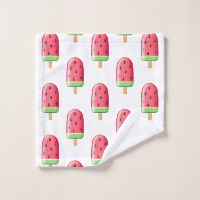 Red Strawberry Ice Cream Pattern (Toallita)