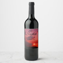 Red Sunset, etiqueta de vino Personalizado