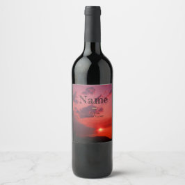 Red Sunset, etiqueta de vino Personalizado