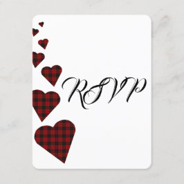 Red Tartan Wedding RSVP