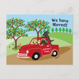 Red Truck Labradors Nueva Invitación de direccione