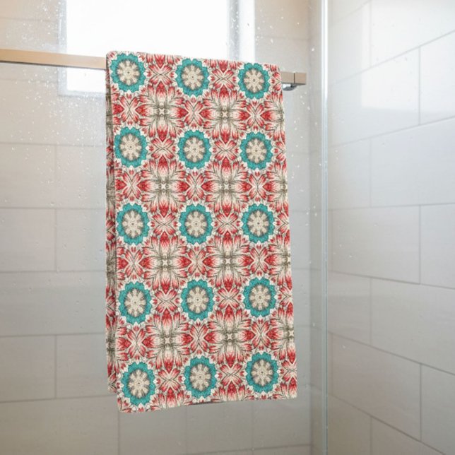 Red White And Teal  Bath Towel Set (Subido por el creador)