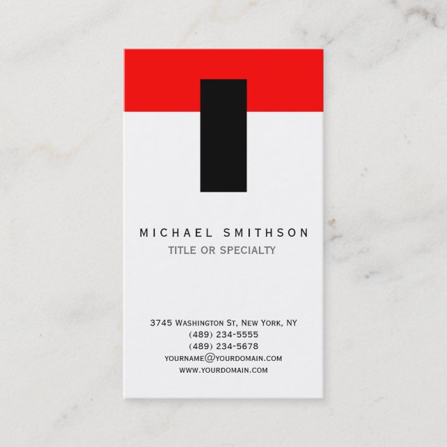 Red White Black Simple Travel Agent - Tarjeta de p (Anverso)