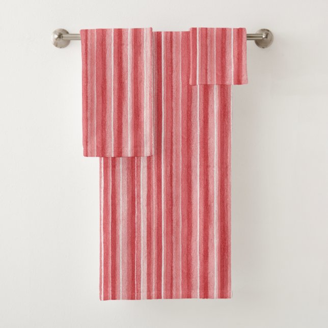 Red White Blush Pink Stripes (In situ)