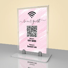 Red Wifi | Código QR | Tarjeta de mesa sea nuestro