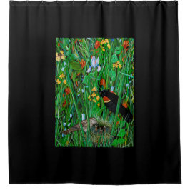 Red Wing Blackbird Black Shower Cortina