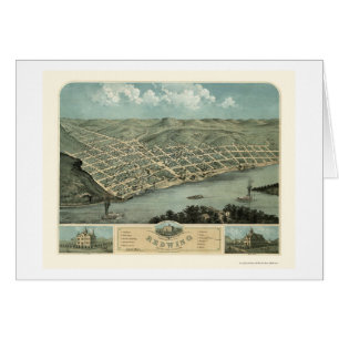 Red Wing, mapa panorámico del manganeso - 1868