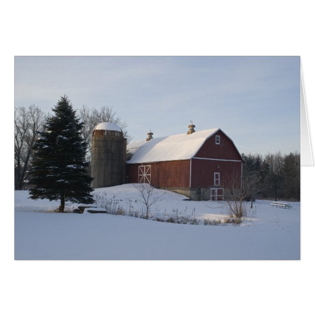 Red Winter Barn (Anverso (Horizontal))