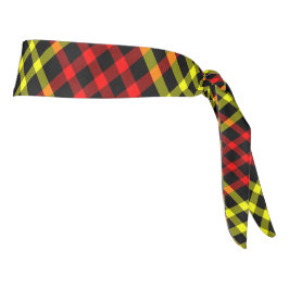 Red Yellow Plaid Checker Seamless Pattern