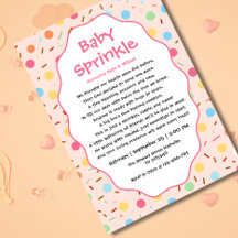 Redacción de invitación para baby sprinkle de niña