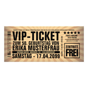 Redacta tu invitaciones propias como si VIP-TICKET