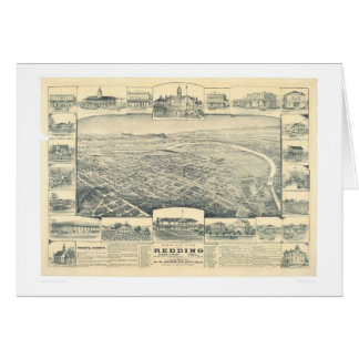 Redding, mapa panorámico del CA (1393A)