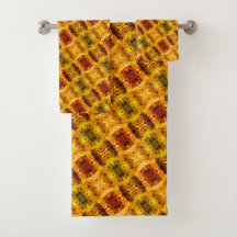 Reddish yellow pieces and generating shapes