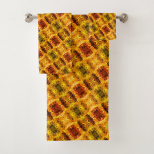 Reddish yellow pieces and generating shapes