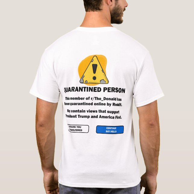 Reddit la camisa de la cuarentena de Donald (Reverso)