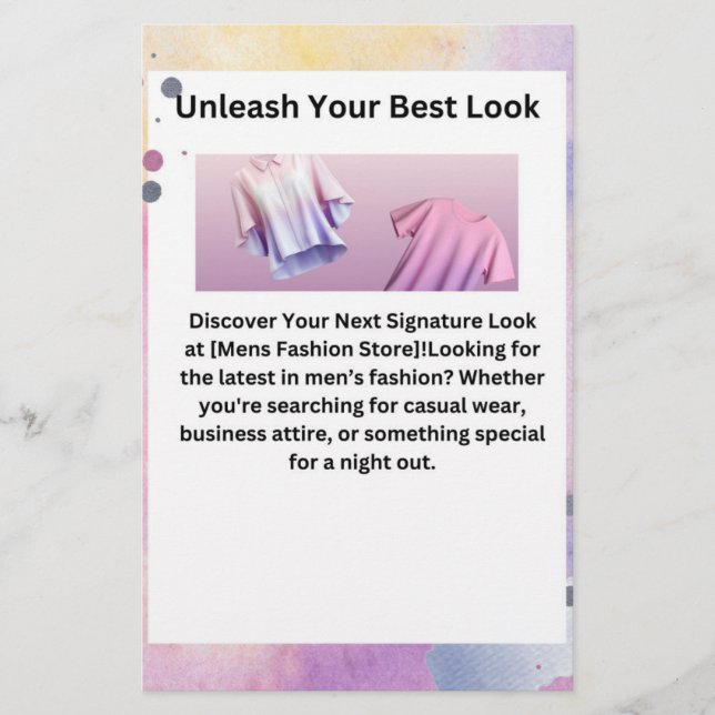 Redefinir su estilo con este folleto (Frente)