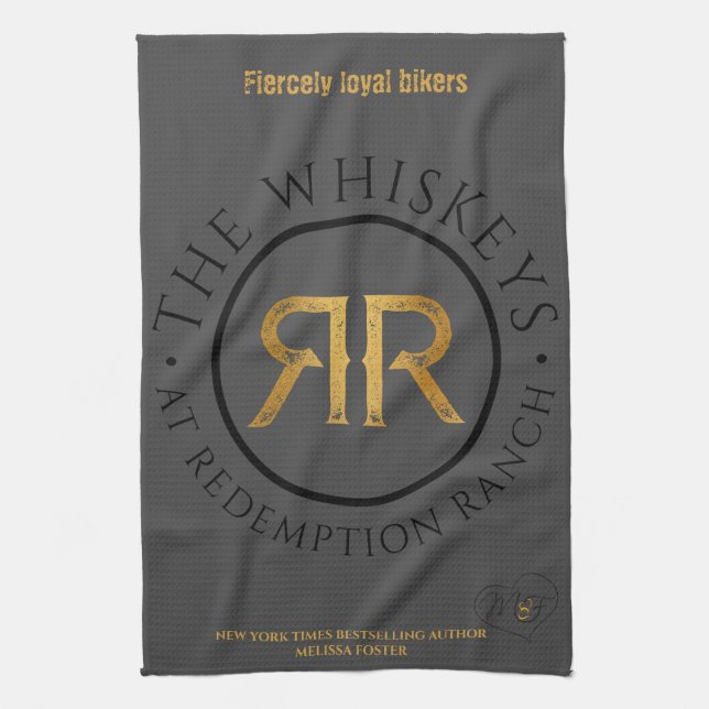 Redemption Ranch Whiskeys Toalla de cocina con log (Vertical)