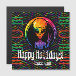 Redes de Navidades de espacio de tinte Alien Peace
