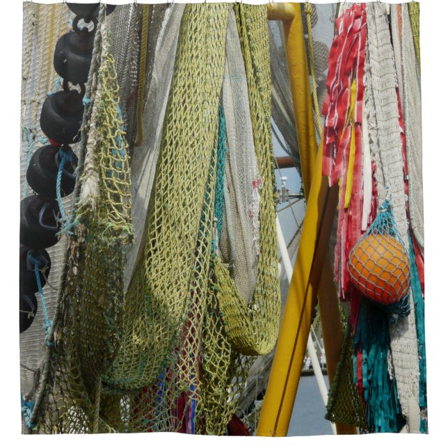 Redes de pesca abstractas con cortina de ducha (Anverso)