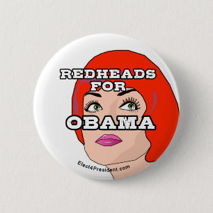 Redheads para el botón de Obama