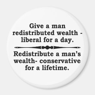 ¿Redistribuya la riqueza? imán