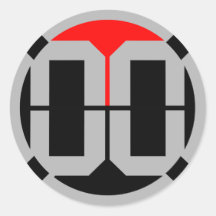 00 LvL Pegatina De 1,5 Pulgadas