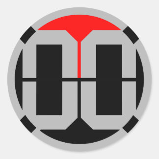 Redonda 00 LvL Pegatina De 1,5 Pulgadas