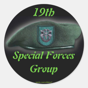 Redonda 19.ª fuerza especial Pegatina de Green Berets