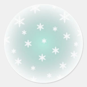 Redonda 1,5 PULGADAS Pegatina SNOWFLAKE