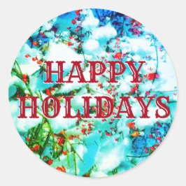 REDONDA 1 FELIZ FESTIVAL BERRIES PEGATINA