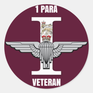 Redonda 1 Para Pegatina del círculo de veteranos del Regim