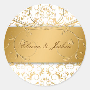 Redonda 311-Golden adivinan placer del blanco del pegatina