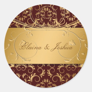 Redonda 311-Golden diVine Pegatina Brown