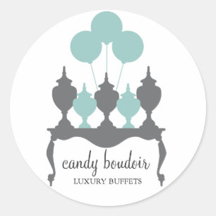 Redonda 311 Pegatina azul Candy Boudoir Rococo Robin Egg