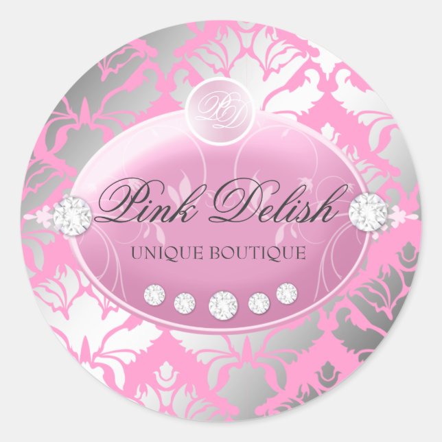 Redonda 311 Pegatina Rosa-Delish (Anverso)