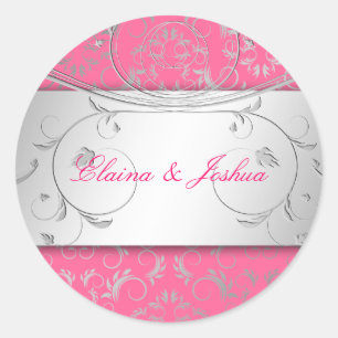 Redonda 311-Silver adivinan al pegatina rosado delicioso