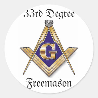 Redonda 33.ª Pegatina Freemason