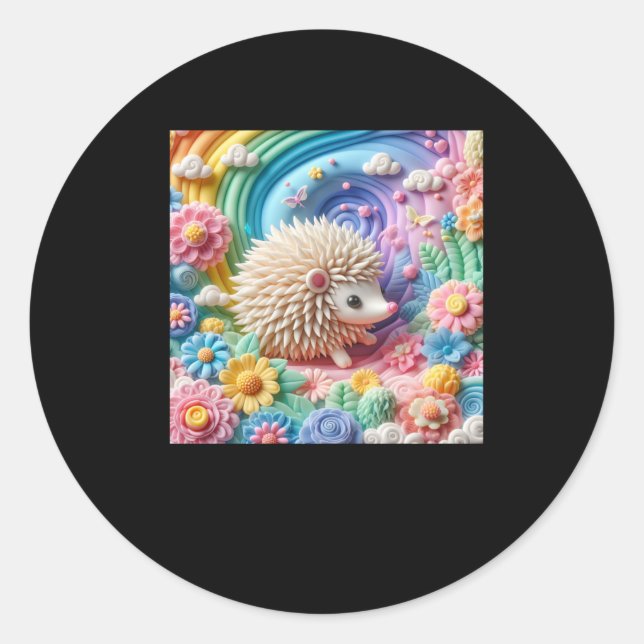 Redonda 3.ª Pegatina de Hedgehog (Anverso)