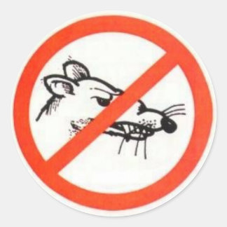 Redonda 3" Sin pegatina de rata