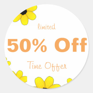 Redonda 50% de descuento especial Pegatina
