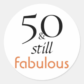 Redonda 50 y todavía un pegatina fabuloso para los cumplea