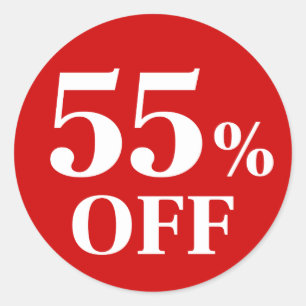 Redonda 55% OFF Pegatina de redondeo clásico de fondo rojo
