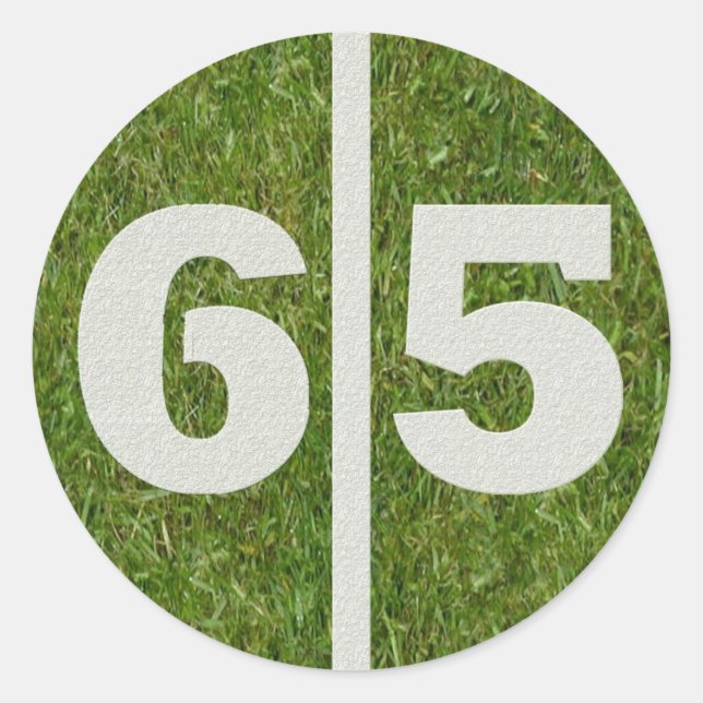 Redonda 65.º Pegatina de Fútbol Natal (Anverso)