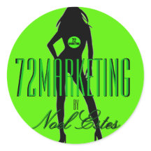 72 logotipo de marketing pegatina chicas silhouett