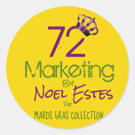 Redonda 72 logotipo de marketing pegatina colección Mardi 