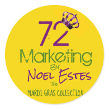72 logotipo de marketing pegatina colección Mardi