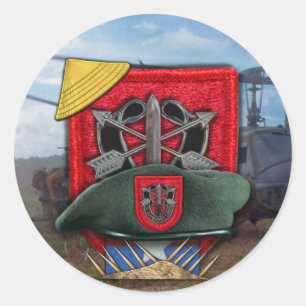 Redonda 7.ª Pegatina de las fuerzas especiales Green Bere